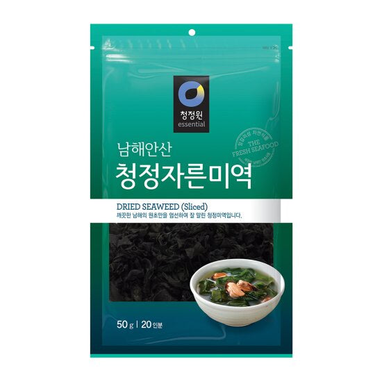 CJW Dried Seaweed(Sliced) 50g(20 servings)/청정원 남해안산 청정마른미역 50g(20인분)